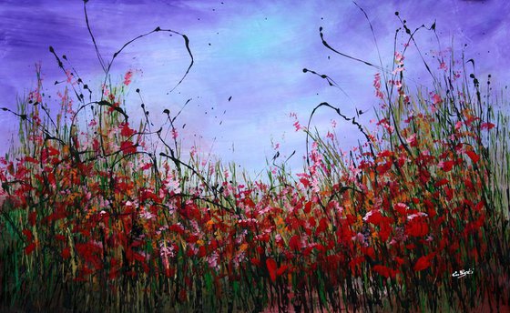 There It Is #2 - Large 123 cm x 78 cm -Original abstract floral painting