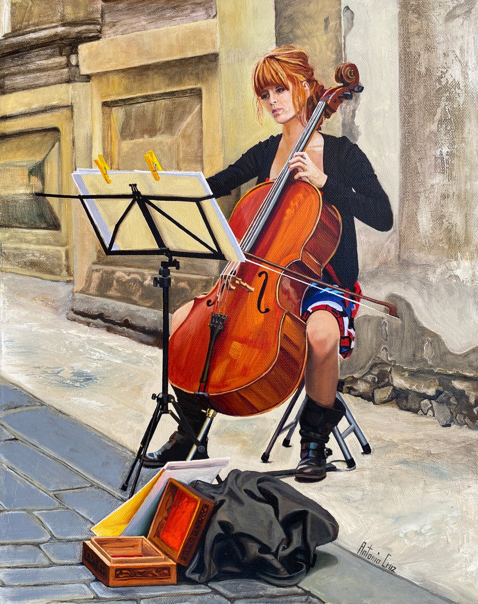 The Cellist by Antonio Cruz