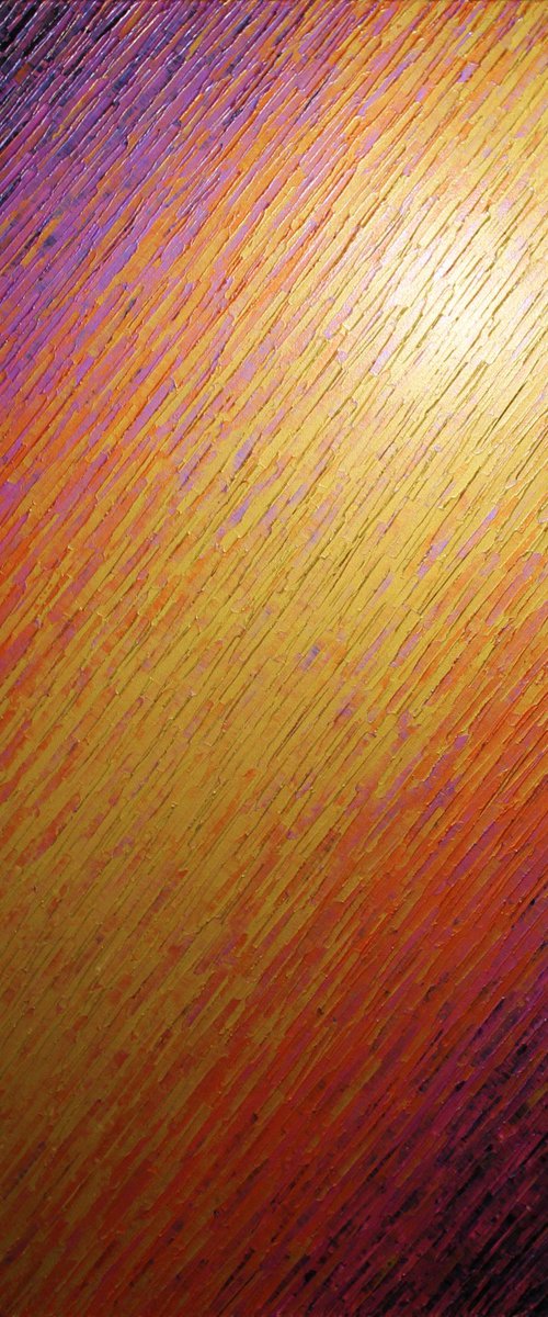 Vast iridescent pink orange gold knife texture 2 by Jonathan Pradillon