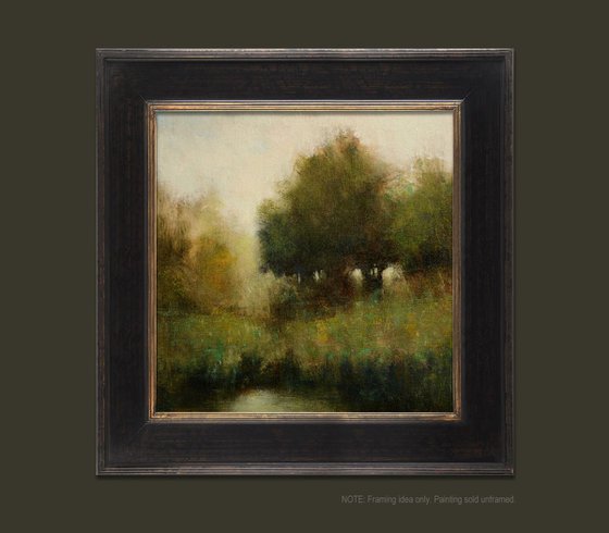 Wetland Trees impressionist tonal landscape