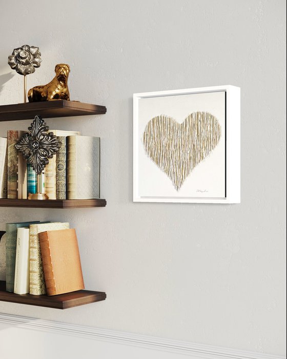 Bright Love II- White - White floating frame