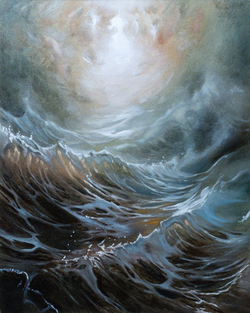 Seascape with stormy ocean by Alexander Moldavanov