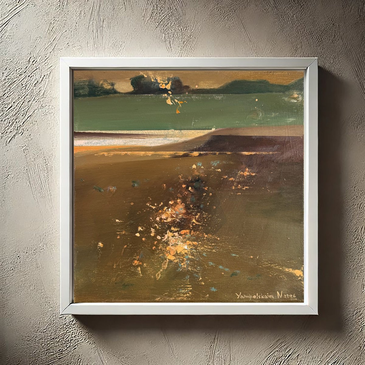 Natalia Yampolskaia | Original Oil Painting | Glimmers Of The Autumn World 1 | 30 X 30Cm | Artwork For Sale On Artfinder