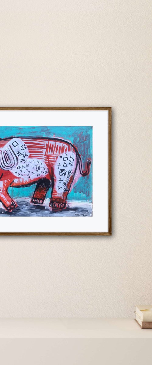 Orange Elephant by Roberto Munguia Garcia
