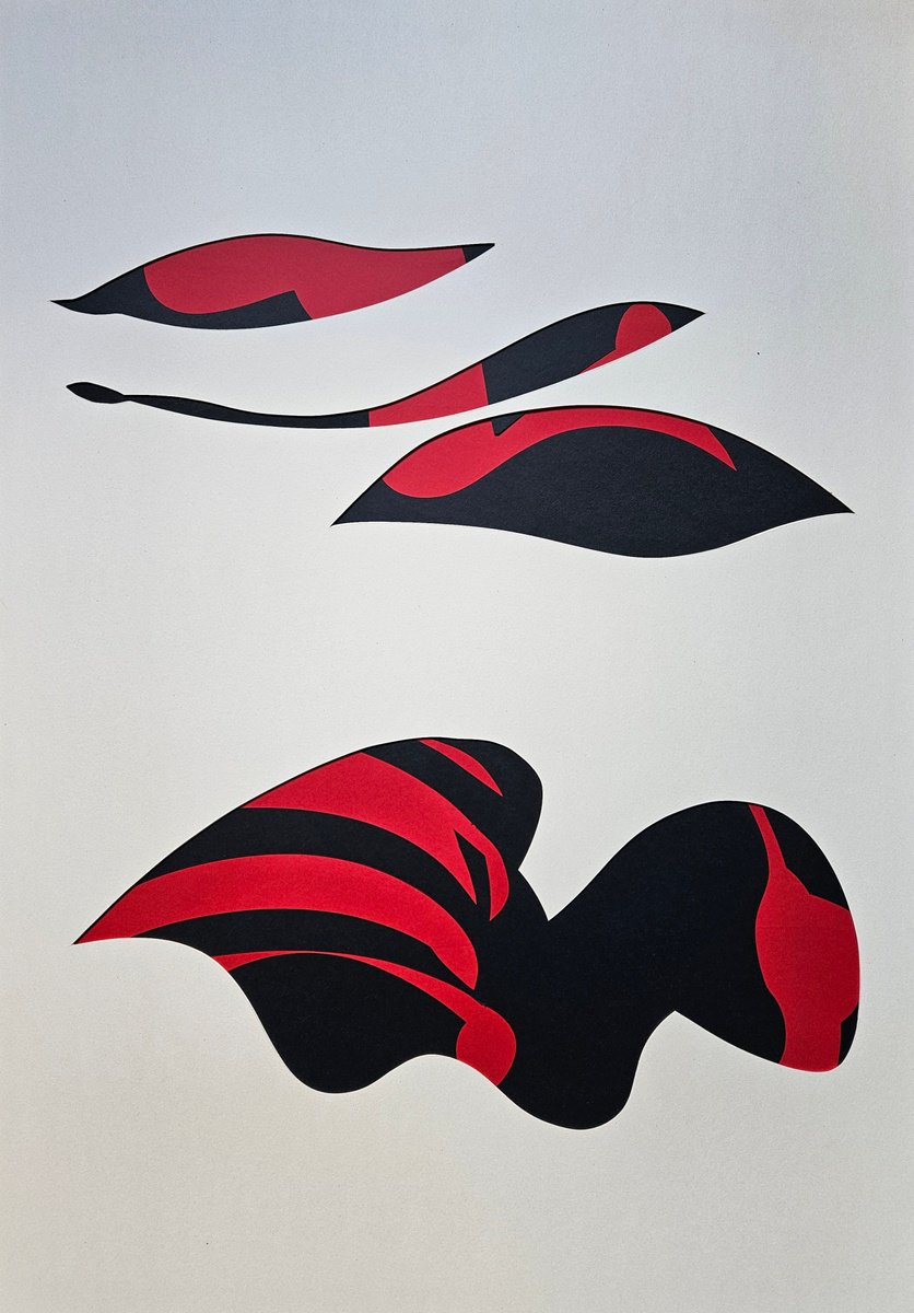 Surrealistic Abstract Collage By Stefano Mazzolini, 28 X 41", Bacofy, Original Artwork