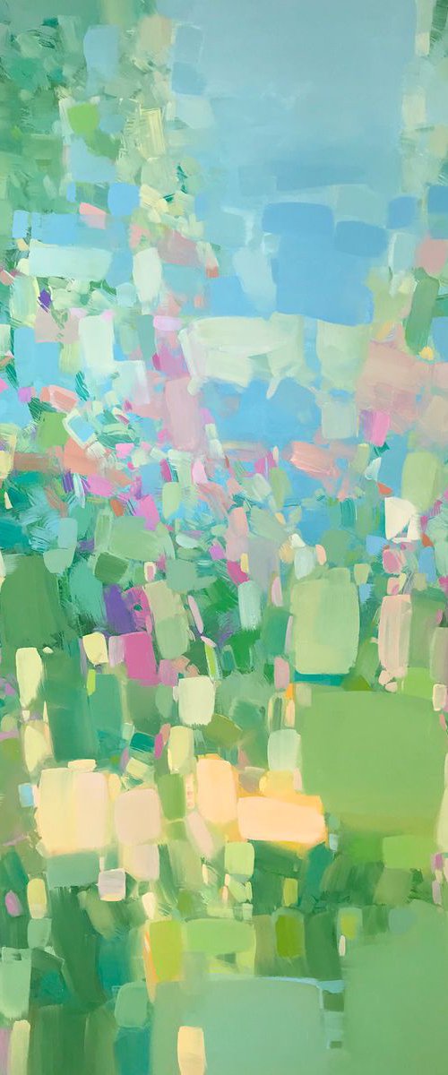 Play of lights, Abstract oil painting, Handmade artwork, by Vahe Yeremyan