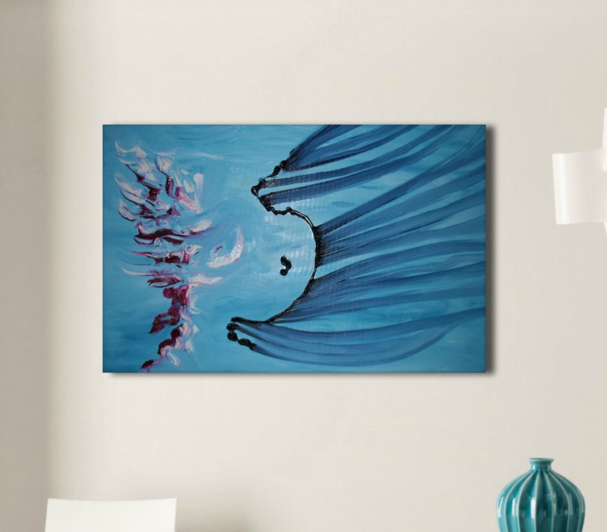 Organic Abstract Oil Painting By Davide De Palma, 24 X 16, Playful, Original Artwork