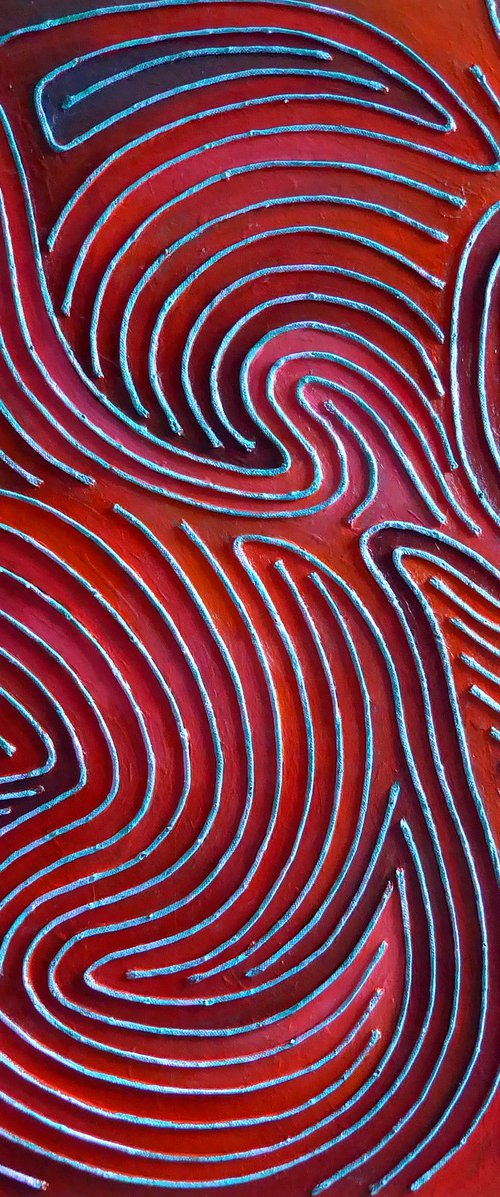 RELIEF: RED SWIRL by Stephen Conroy
