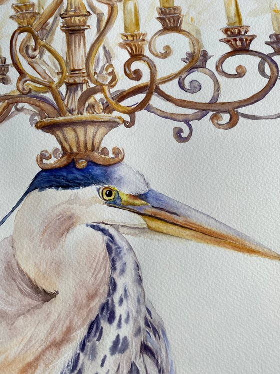 Heron & Golden Chandelier 2