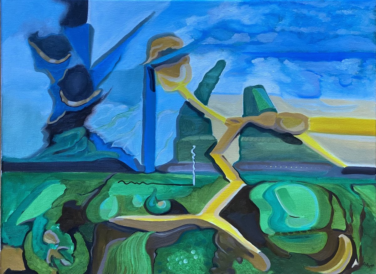 Surrealistic Oil Painting , Irish Zest By Randy Pratt, 24 X 18, Artwork For Sale On Artfinder