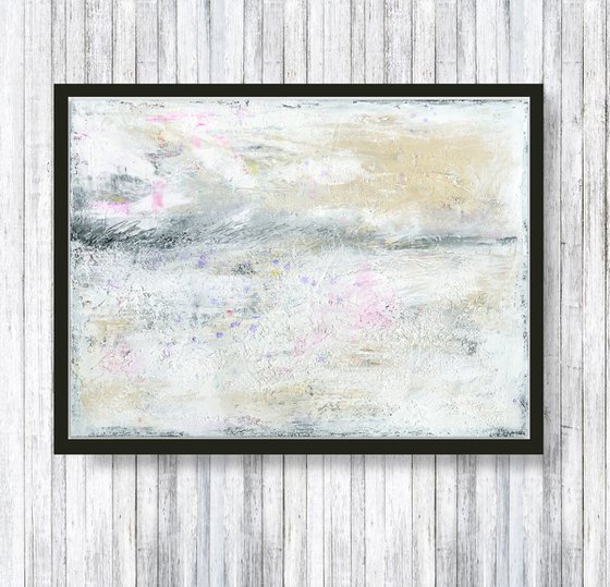 A Tranquil Journey 4 - Textural Abstract Painting by Kathy Morton Stanion