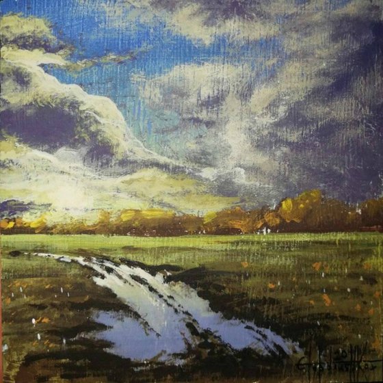 After the rain Acrylic on panel 15x15cm