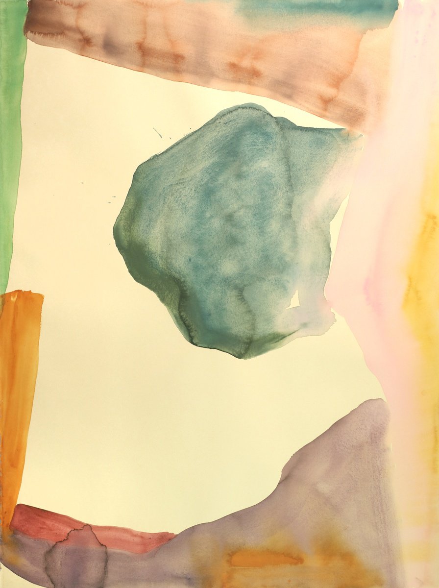 Organic Abstract Watercolour By Melissa Mcgill, 22 X 30", Poets, Original Artwork