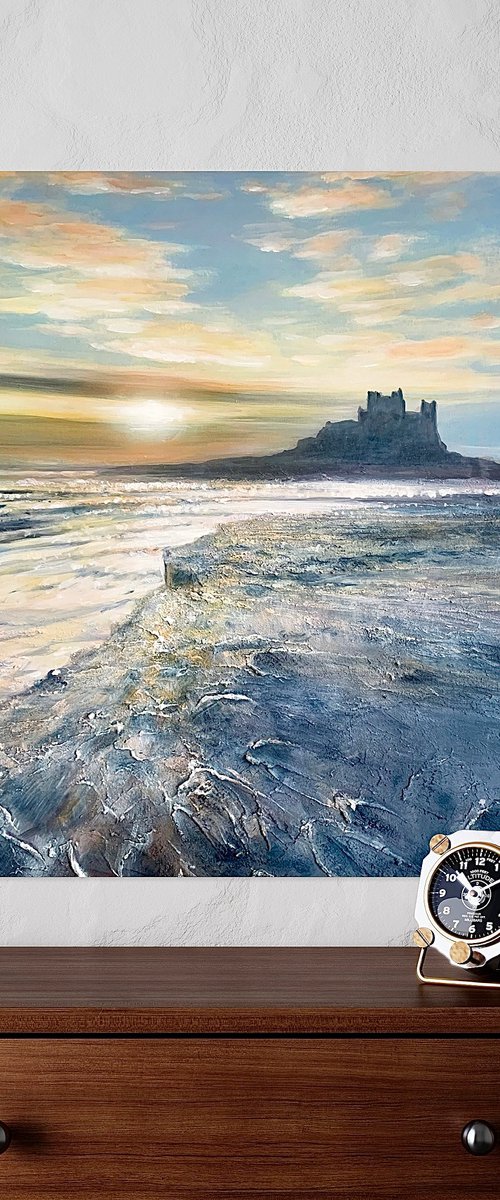 Diamonds Of Light, Bamburgh Castle by Jennifer Taylor