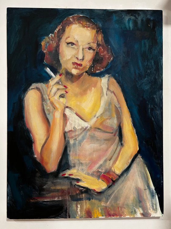 Woman with cigarette