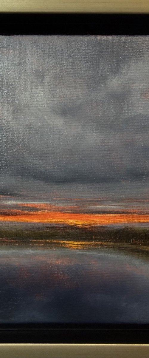 Foggy sunset by Daiva Karaliute