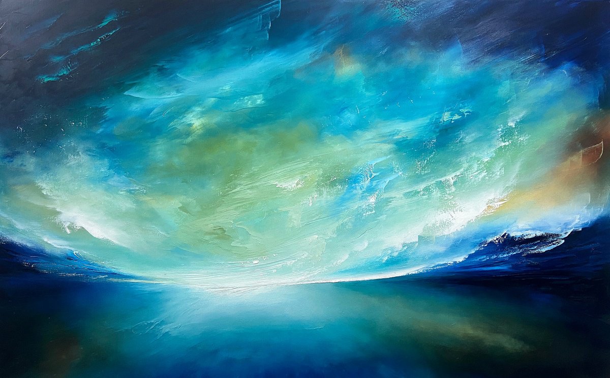 Organic Landscape Oil Painting By Paul Kingsley Squire, 48 X 30", Thalurea, Original Artwork