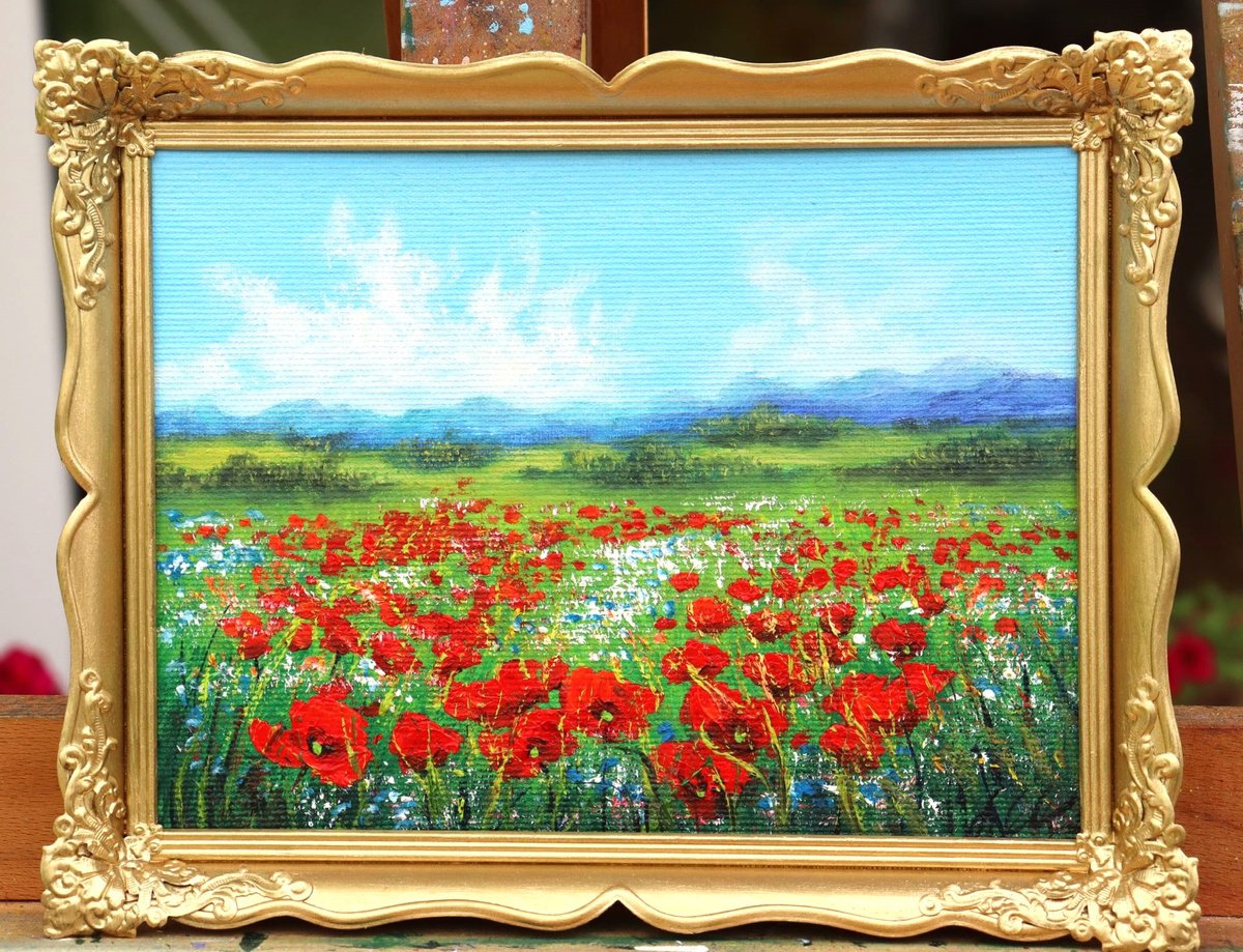 Poppy and wildflower field by Ludmilla Ukrow