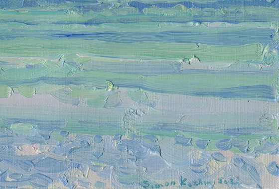 Sunset. Boats on the sea