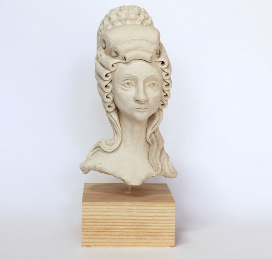 Marie: ceramic portrait sculpture