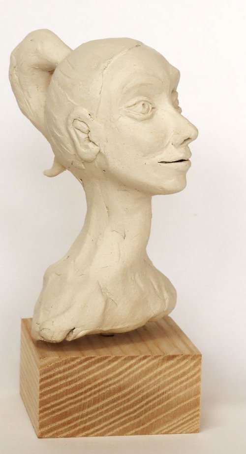 Zhenia: ceramic portrait sculpture by Gabrielle Turner