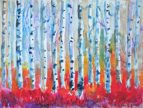 Birch tree forest by Maja Grecic