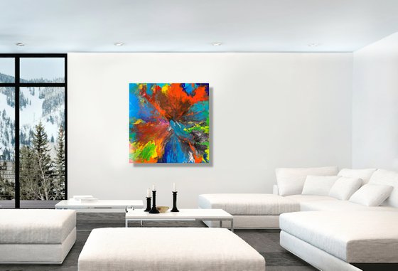 More Than a Feeling - LARGE, VIBRANT, COLOURED ABSTRACT ART – EXPRESSIONS OF ENERGY AND LIGHT. READY TO HANG!