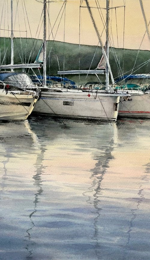 Yachts in Varna by Yuliia Ludanova