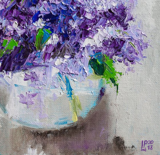 Lilac In A Glass Vase