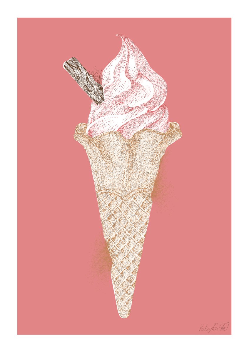 99p - Ice cream Illustration by Kelsey Emblow