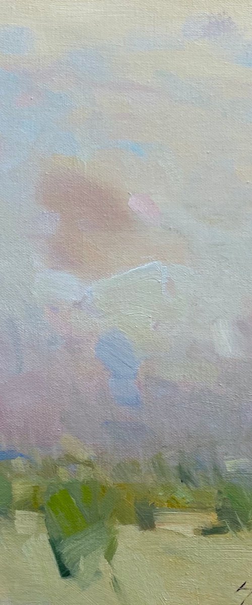 Hill, Original oil painting, Handmade artwork, One of a kind by Vahe Yeremyan