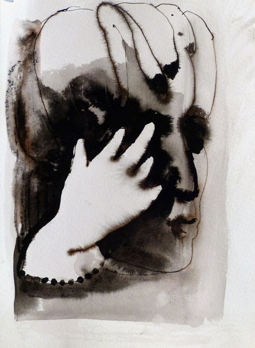 Study Of Hands 13, 21x29 cm by Frederic Belaubre