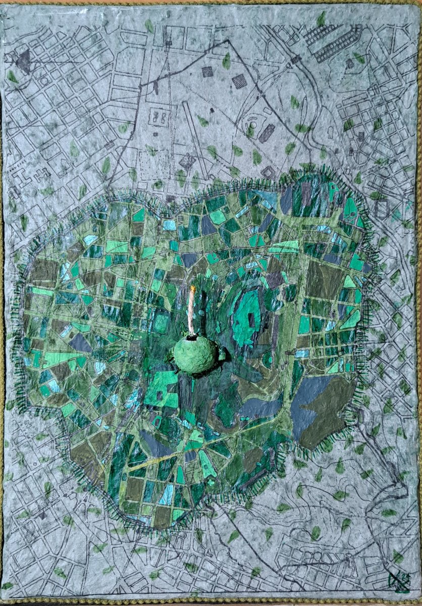 Botanical Collage By Andromachi Giannopoulou, 8 X 12, Seed Bomb, Original Artwork