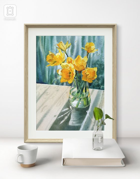 Bouquet of yellow daffodils