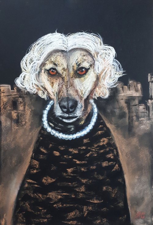 A Look into Past... From the Animal Portraits series /  ORIGINAL PAINTING by Salana Art Gallery