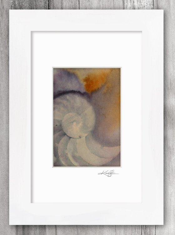 Nautilus Shell Collection 2 - 3 Small Matted paintings by Kathy Morton Stanion