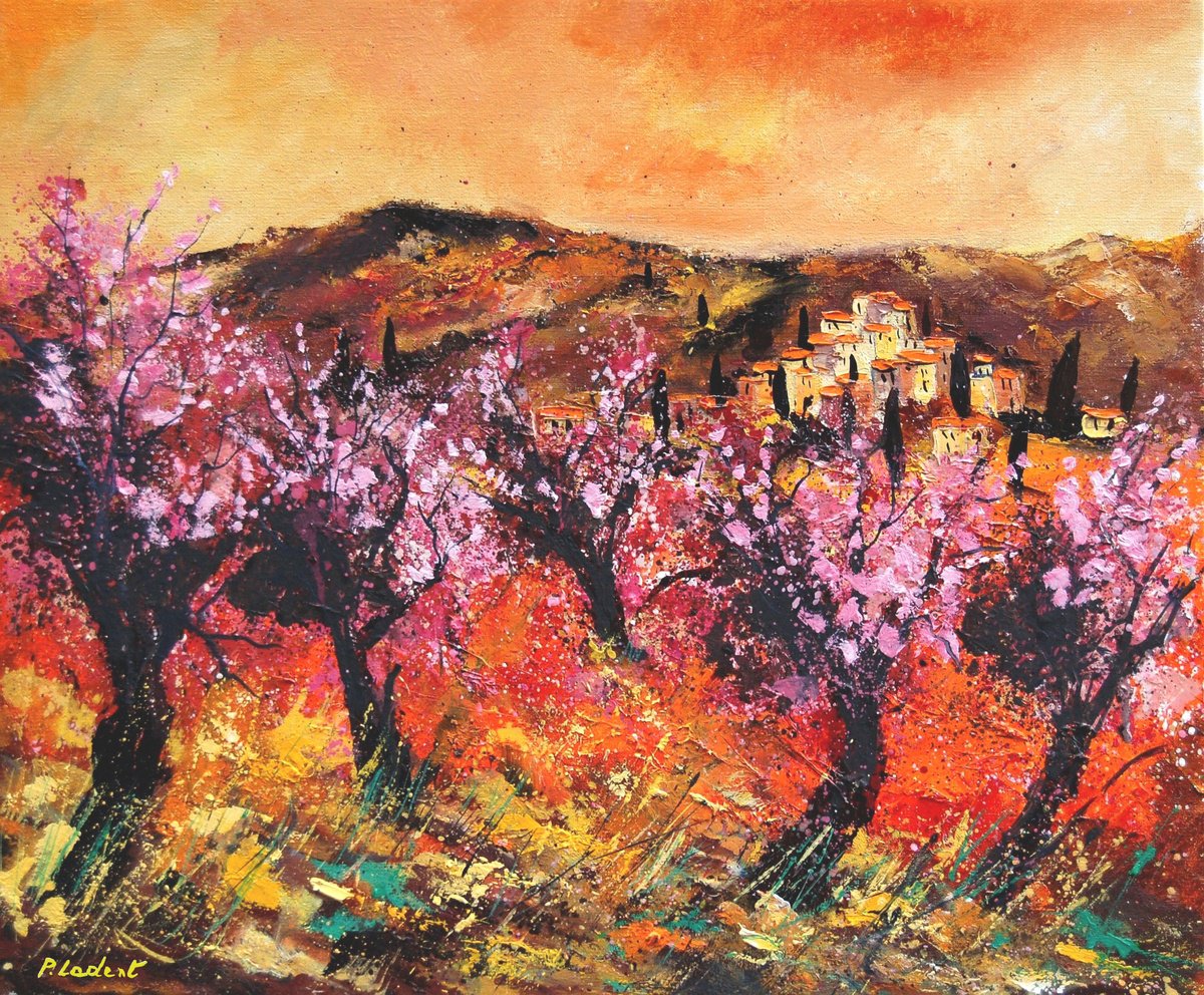 Cherrytrees In Provence By Pol Henry Ledent, 24 X 20, Artwork For Sale On Artfinder