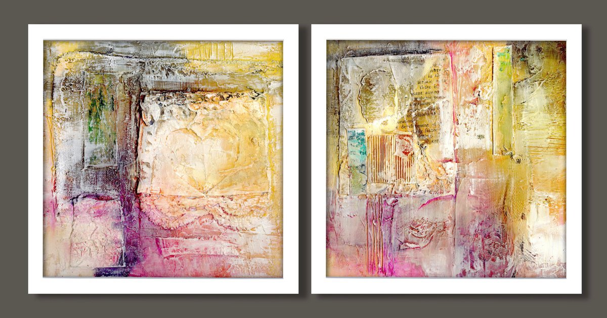 Abstract Painting By Kathy Morton Stanion, 26 X 13", Treasured Memories, Original Artwork