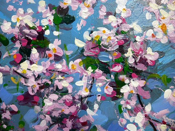 "Spring flowering" Acrylic painting