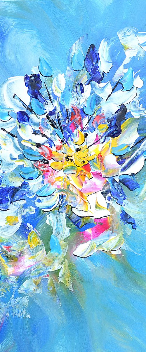 Abstract Blue bouquet by Isabelle Vobmann