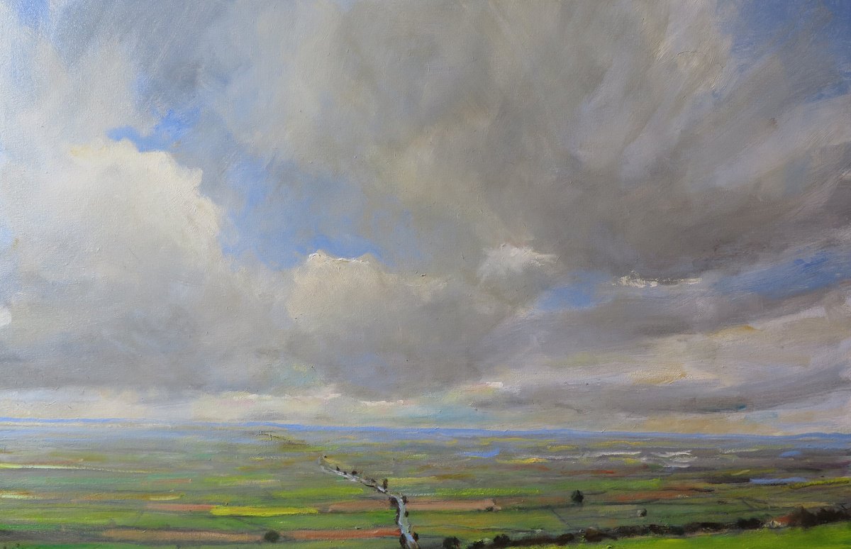 Wolds Sky By Malcolm Ludvigsen, 39 X 27, Artwork For Sale On Artfinder