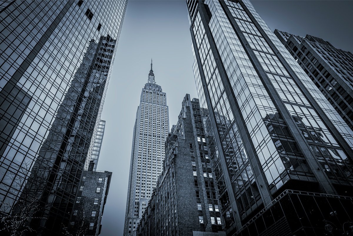 Photorealistic Cityscapes Photograph By Adam Regan, 36 X 24, Empire State Building, Original Artwork