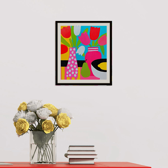 Still Life with Seven Tulips