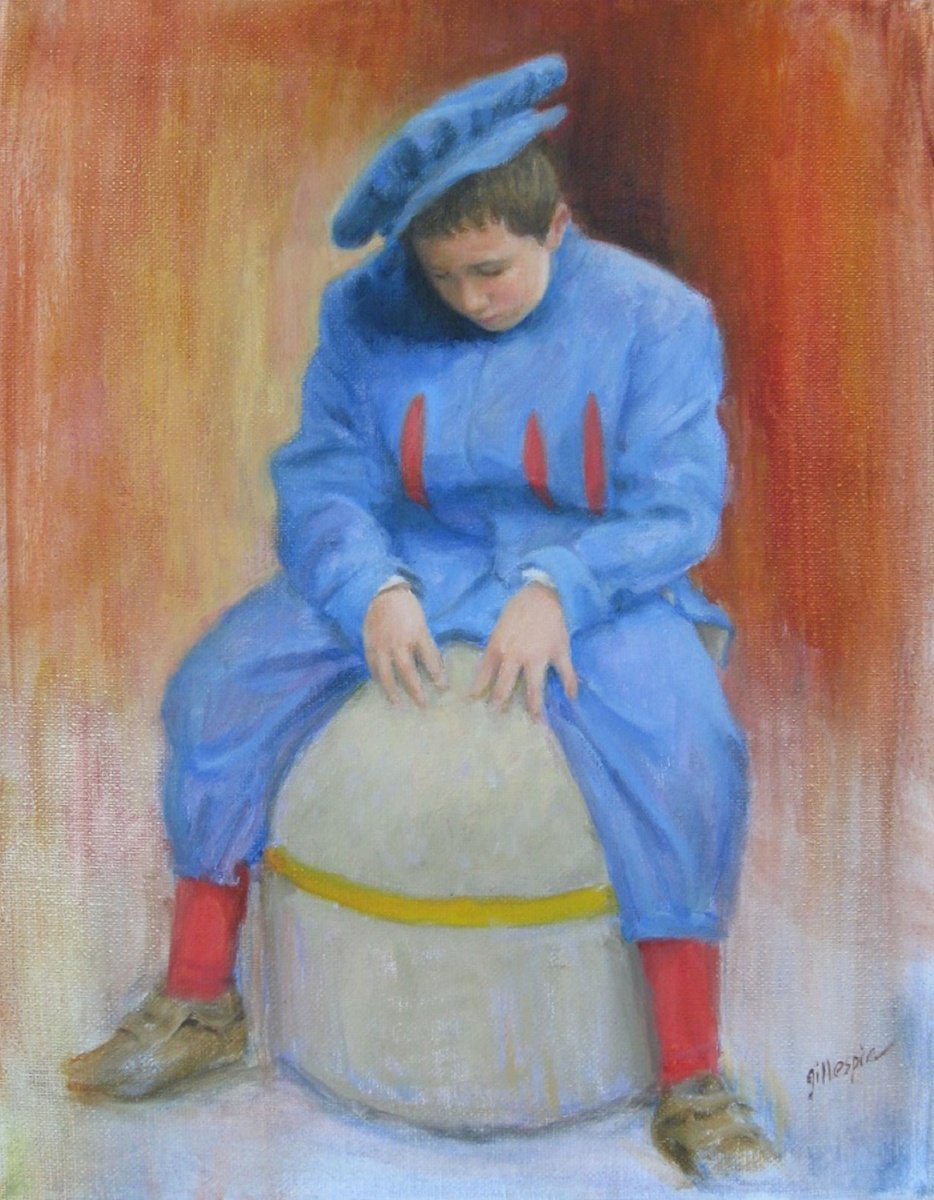Oil Painting , Bored Renaissance Man By Michael Gillespie, 11 X 14, Artwork For Sale On Artfinder