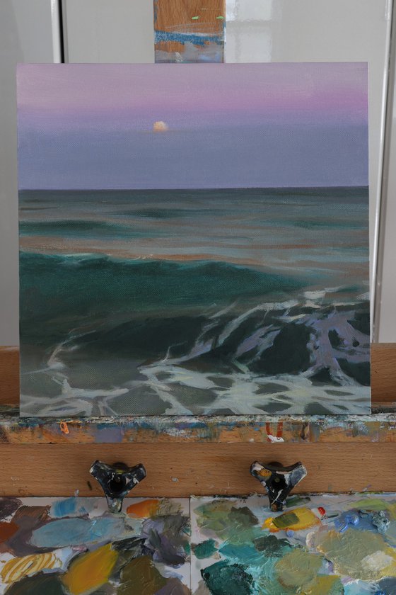 Purple Ocean, Framed