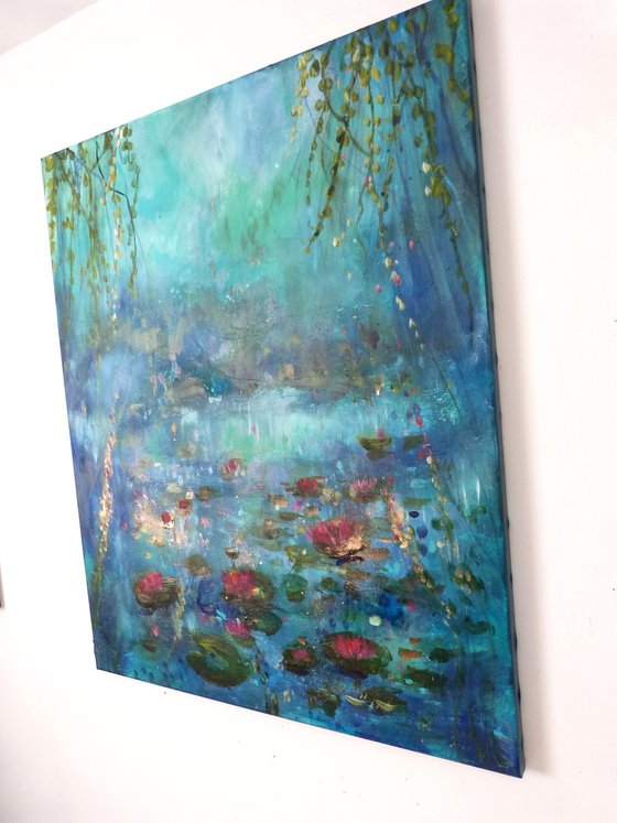 The blue pond 60x 73 cm.