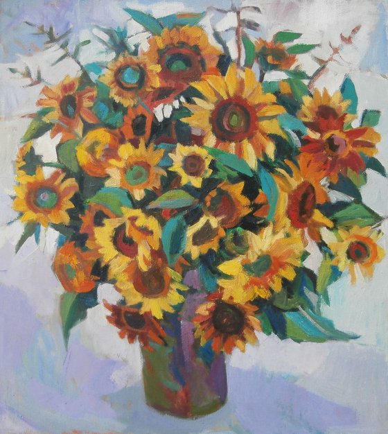 SUNFLOWERS / 40 x 45 cm