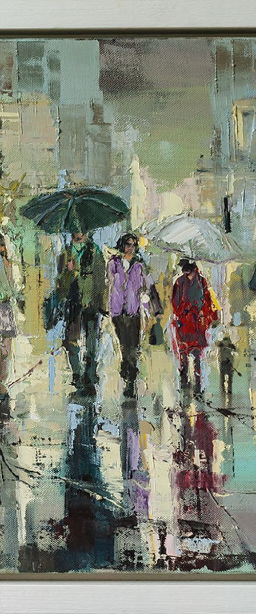 'Walking in the Rain' by Ewa Czarniecka