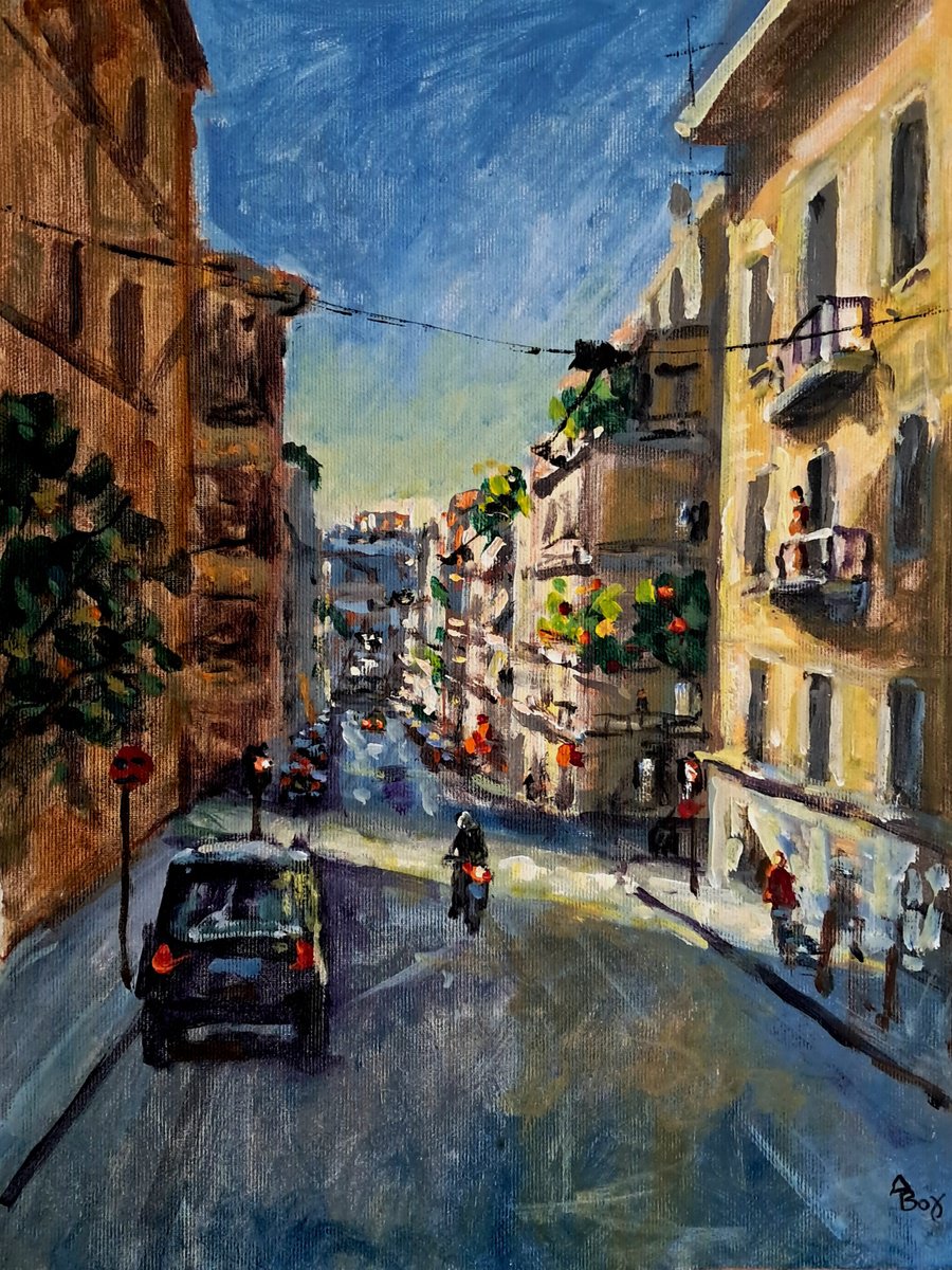  Balcony With A View By Dimitris Voyiazoglou, 17 X 20, Artwork For Sale On Artfinder