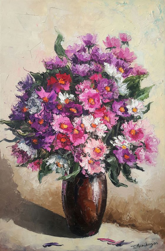 Asters    40x60cm